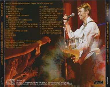 david-bowie-shepherd's-bush-empire-1999-2nd-night-Front - OuterTray - Outer