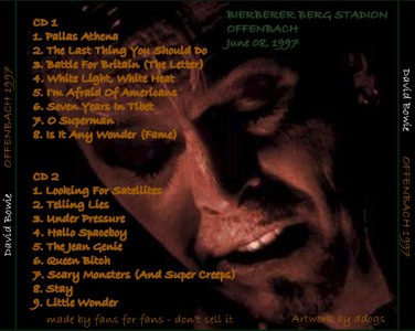 David Bowie - 1997.06.08 - Bieberer Berg Stadion - Offenbach - Germany (Offenbach 1997) - Tray