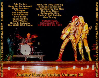 David Bowie 1972-11-25 Cleveland Master BACK
