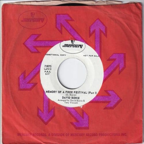 David Bowie Memory Of The Free Festival Part 1 & Part 2 (1970 USA promo) estimated value € ......