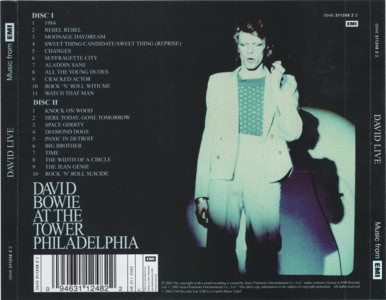 David Bowie live-1974 album-cd