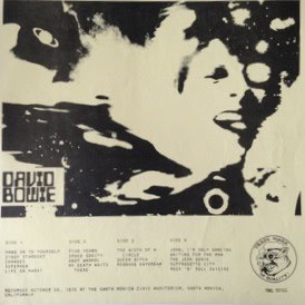 David Bowie 1972-10-20 Santa Monica ,Civic Auditorium - David Bowie - (Cleveland WMMS broadcast) - SQ 9,5