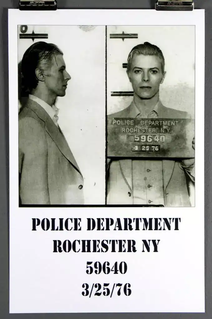 David Bowie marijuana arrest Rochester 1976
