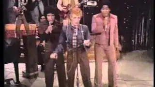David Bowie with Luther Vandross, Ava Cherry and Robin Clark during the 1974 Soul Tour