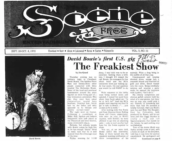 
David Bowie first show in the USA