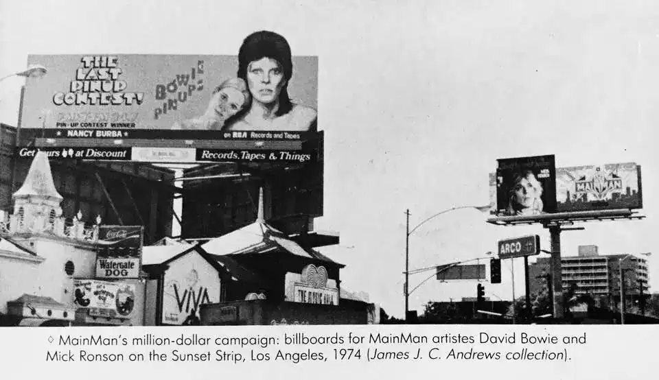 David Bowie Pin Ups Sunset Strip billboard campaign