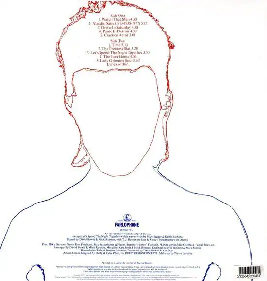 Aladin Sane back side cover