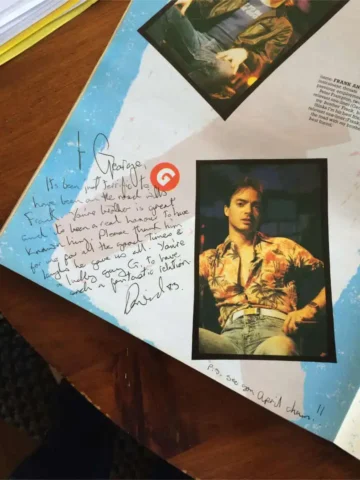 TOUR BOOK - handwritten dedication from fellow vocalist David Spinner