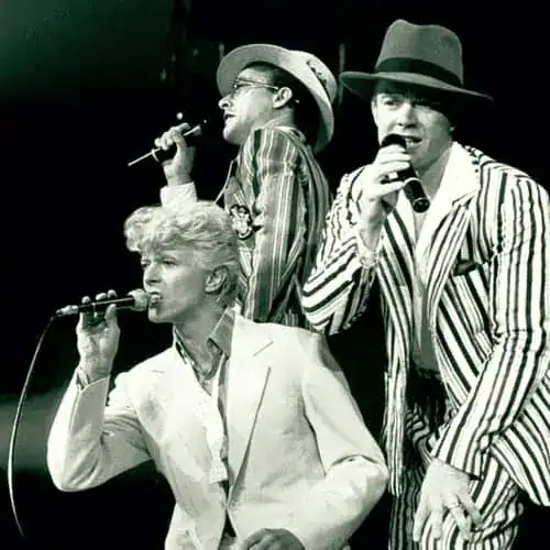 David Bowie George and Frank Simms On Stage