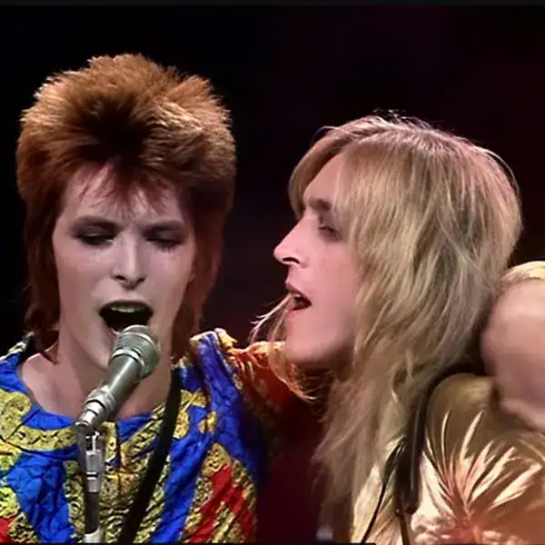 David Bowie and Mick Ronson